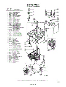 03 - Drive parts for Whirlpool Washer LDA6400W1 / from AppliancePartsPros.com