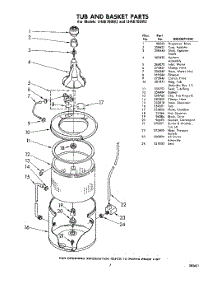 07 - Tub And Basket parts for Whirlpool Washer LHA6705W2 / from AppliancePartsPros.com