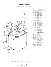 02 - Cabinet parts for Whirlpool Washer LFA7650W0 / from AppliancePartsPros.com