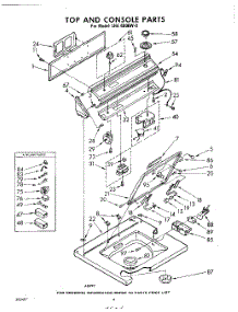 04 - Top And Console parts for Whirlpool Washer LHA6800W0 / from AppliancePartsPros.com