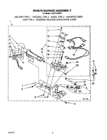 04 - 694670 Burner parts for Whirlpool Dryer LG5771XWN0 / from AppliancePartsPros.com