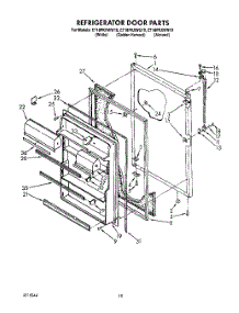 07 - Refrigerator Door, Lit / Optional parts for Whirlpool Refrigerator ET18PKXWN10 / from AppliancePartsPros.com