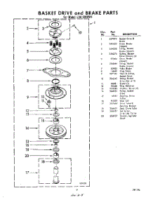 09 - Basket Drive And Brake parts for Whirlpool Washer LHA6800W1 / from AppliancePartsPros.com
