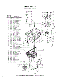 03 - Drive parts for Whirlpool Washer LDA6480W1 / from AppliancePartsPros.com