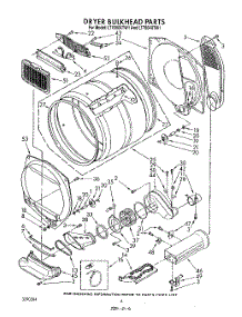 05 - Dryer Bulkhead parts for Whirlpool Washer Dryer Combo LT7000XTN1 / from AppliancePartsPros.com