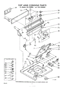 02 - Top And Console parts for Whirlpool Washer LHA7000W0 / from AppliancePartsPros.com
