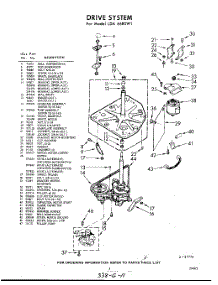 03 - Drive parts for Whirlpool Washer LDA6680W1 / from AppliancePartsPros.com