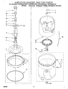 04 - Agitator, Basket, And Tub parts for Whirlpool Washer LSC6244AN0 / from AppliancePartsPros.com
