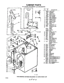 02 - Cabinet parts for Whirlpool Washer LXA5505W2 / from AppliancePartsPros.com