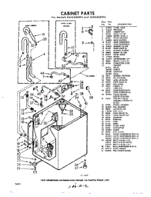 02 - Cabinet parts for Whirlpool Washer LXA5505W3 / from AppliancePartsPros.com