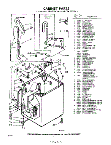 02 - Cabinet parts for Whirlpool Washer LXA5505W5 / from AppliancePartsPros.com