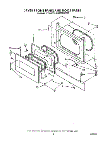 03 - Dryer Front Panel And Door parts for Whirlpool Washer Dryer Combo LT7000XVN0 / from AppliancePartsPros.com