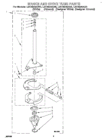 09 - Brake And Drive Tube parts for Whirlpool Washer LSC6244AZ0 / from AppliancePartsPros.com