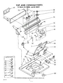 02 - Top And Console parts for Whirlpool Washer LHA7005W1 / from AppliancePartsPros.com