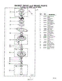 09 - Basket Drive And Brake parts for Whirlpool Washer LHA7005W1 / from AppliancePartsPros.com