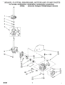 05 - Brake, Clutch, Gearcase, Motor & Pump parts for Whirlpool Washer LSC6244BN0 / from AppliancePartsPros.com