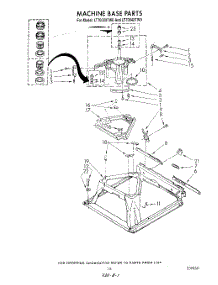 10 - Machine Base parts for Whirlpool Washer Dryer Combo LT7004XTF0 / from AppliancePartsPros.com