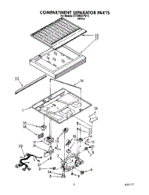 03 - Compartment Separator parts for Whirlpool Refrigerator ET18RKXYN10 / from AppliancePartsPros.com