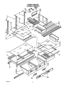 04 - Shelf, Lit / Optional parts for Whirlpool Refrigerator ET18RKXYN10 / from AppliancePartsPros.com