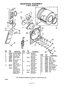 06 - Bulkhead parts for Whirlpool Dryer LE5750XFW0 / from AppliancePartsPros.com