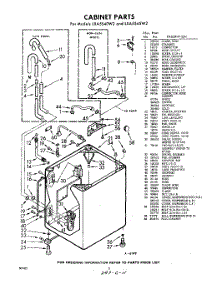 02 - Cabinet parts for Whirlpool Washer LXA5540W2 / from AppliancePartsPros.com
