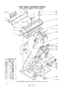 04 - Top And Console parts for Whirlpool Washer LDA6805W1 / from AppliancePartsPros.com