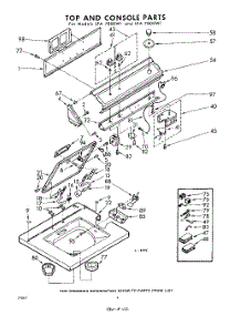 04 - Top And Console parts for Whirlpool Washer LFA7800W1 / from AppliancePartsPros.com