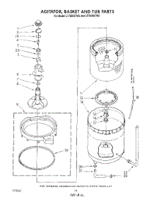 11 - Agitator, Basket And Tub parts for Whirlpool Washer Dryer Combo LT7004XTM0 / from AppliancePartsPros.com