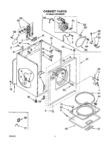 03 - Section parts for Whirlpool Dryer LE5760XSN1 / from AppliancePartsPros.com