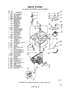 03 - Drive parts for Whirlpool Washer LDA6905W1 / from AppliancePartsPros.com
