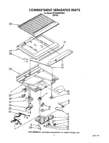 04 - Compartment Separator parts for Whirlpool Refrigerator ET18SKRWN02 / from AppliancePartsPros.com