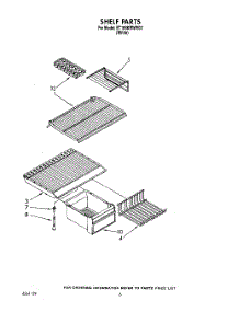 05 - Shelf parts for Whirlpool Refrigerator ET18SKRWN02 / from AppliancePartsPros.com