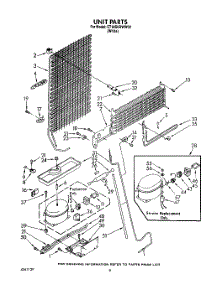 07 - Unit parts for Whirlpool Refrigerator ET18SKRWN02 / from AppliancePartsPros.com