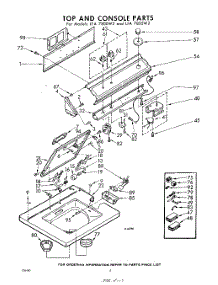 05 - Top And Console parts for Whirlpool Washer LFA7805W2 / from AppliancePartsPros.com