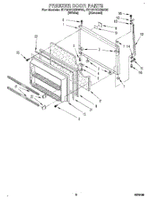 05 - Freezer Door parts for Whirlpool Refrigerator ET18TKXBN00 / from AppliancePartsPros.com