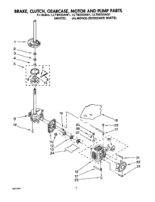 05 - Brake, Clutch, Gearcase, Motor & Pump parts for Whirlpool Washer LLT8233AN1 / from AppliancePartsPros.com