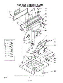 02 - Top And Console parts for Whirlpool Washer LHA7805W1 / from AppliancePartsPros.com