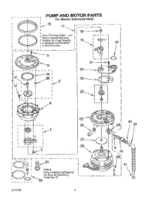 05 - Pump And Motor parts for Kitchenaid Dishwasher KUDA230YAL0 / from AppliancePartsPros.com
