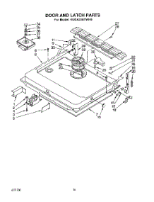 13 - Door And Latch parts for Kitchenaid Dishwasher KUDA230YAL0 / from AppliancePartsPros.com