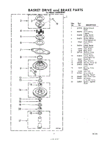 09 - Basket Drive And Brake parts for Whirlpool Washer LHA9500W1 / from AppliancePartsPros.com