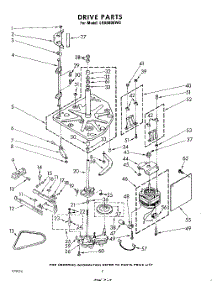 02 - Drive parts for Whirlpool Washer LHA9800W0 / from AppliancePartsPros.com