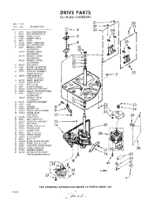 04 - Drive parts for Whirlpool Washer LFA9800W1 / from AppliancePartsPros.com