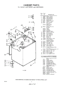 02 - Cabinet parts for Whirlpool Washer LDA7505W0 / from AppliancePartsPros.com