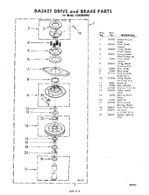 09 - Basket Drive And Brake parts for Whirlpool Washer LHA9800W2 / from AppliancePartsPros.com