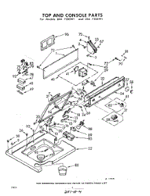04 - Top And Console parts for Whirlpool Washer LDA7505W1 / from AppliancePartsPros.com