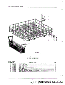 14 - Lower Rack parts for Kitchenaid Dishwasher KDS17 / from AppliancePartsPros.com