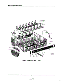 17 - Upper Rack And Track parts for Kitchenaid Dishwasher KDS17 / from AppliancePartsPros.com