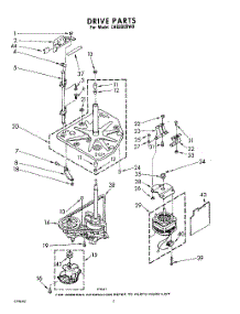 02 - Drive parts for Whirlpool Washer LHB3000W0 / from AppliancePartsPros.com
