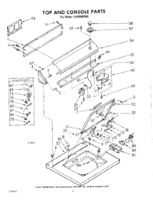 04 - Top And Console parts for Whirlpool Washer LHB3000W0 / from AppliancePartsPros.com