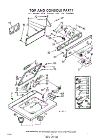 04 - Top And Console parts for Whirlpool Washer LDA7600W1 / from AppliancePartsPros.com